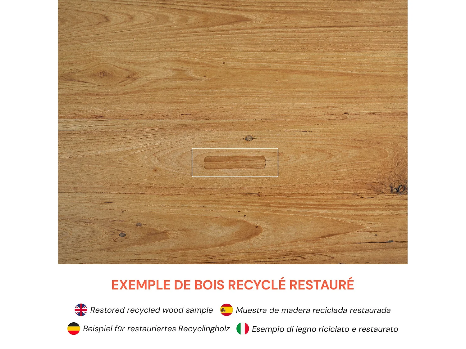 Tabouret en bois de teck recyclé - Eka