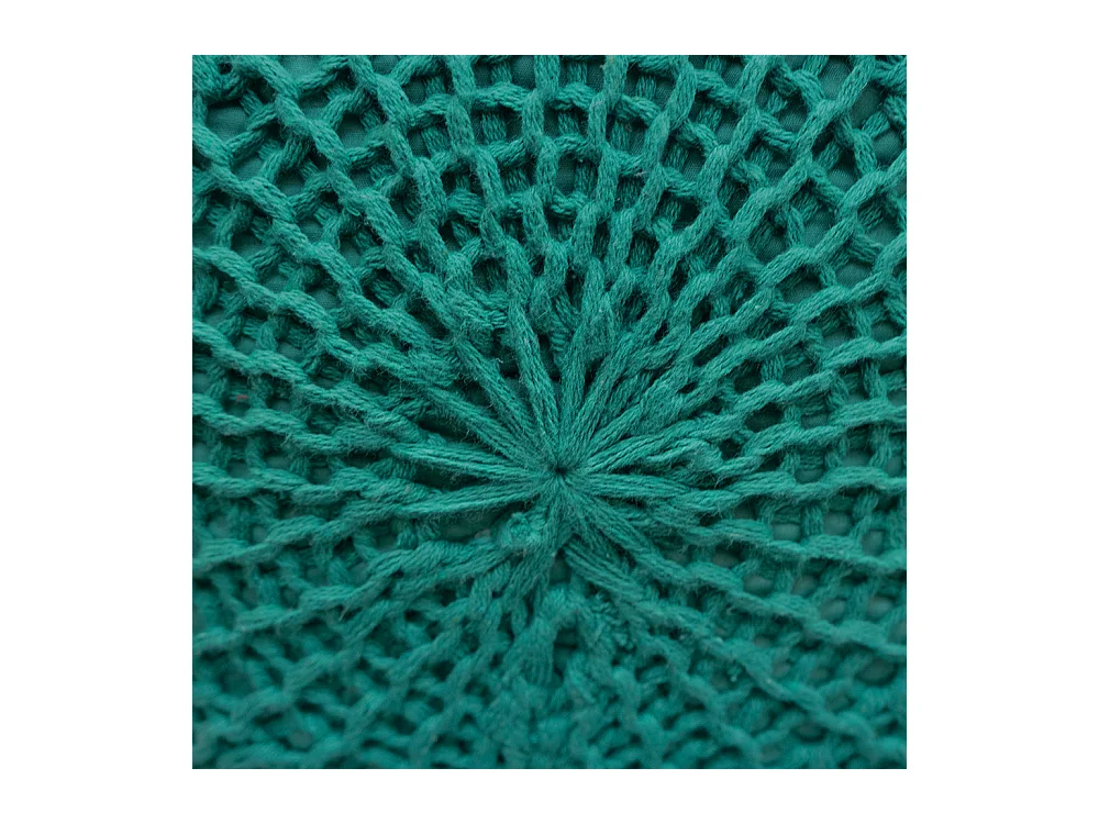 Piccolo sgabello in cotone verde celeste - Lisa