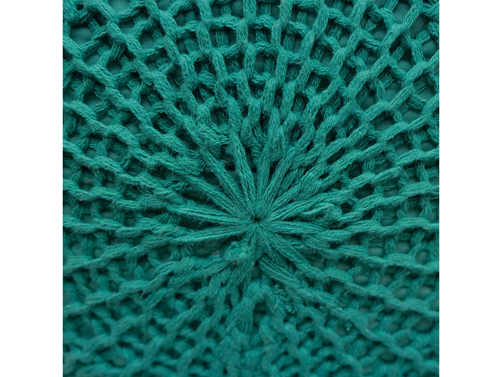 Taburete de punto de algodón azul - Lisa