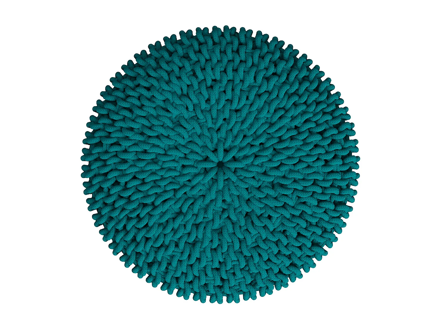 Taburete de punto de algodón azul - Lisa