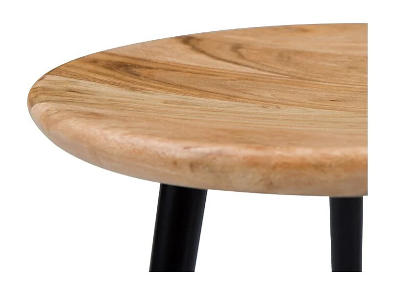 Sgabello rotondo in legno di acacia - Modasa