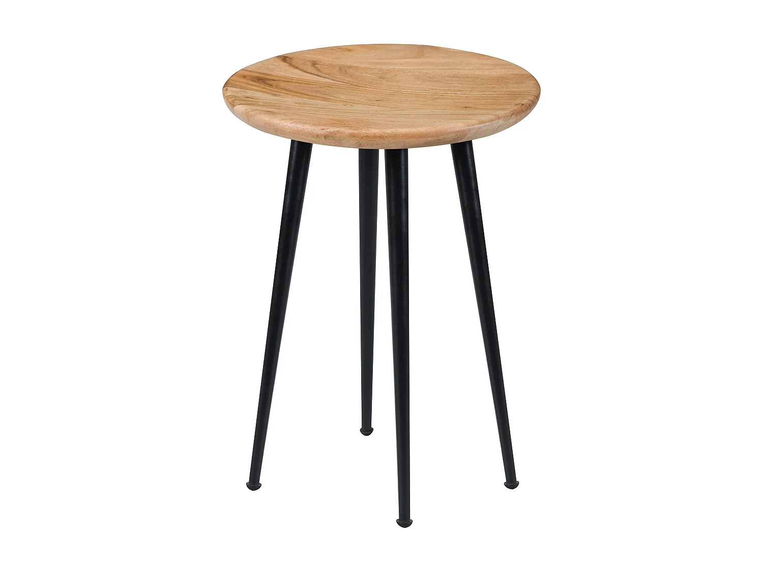 Tabouret rond en bois d'acacia - Modasa