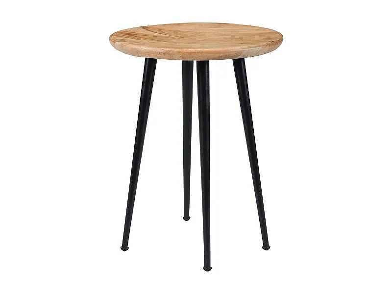 Sgabello rotondo in legno di acacia - Modasa