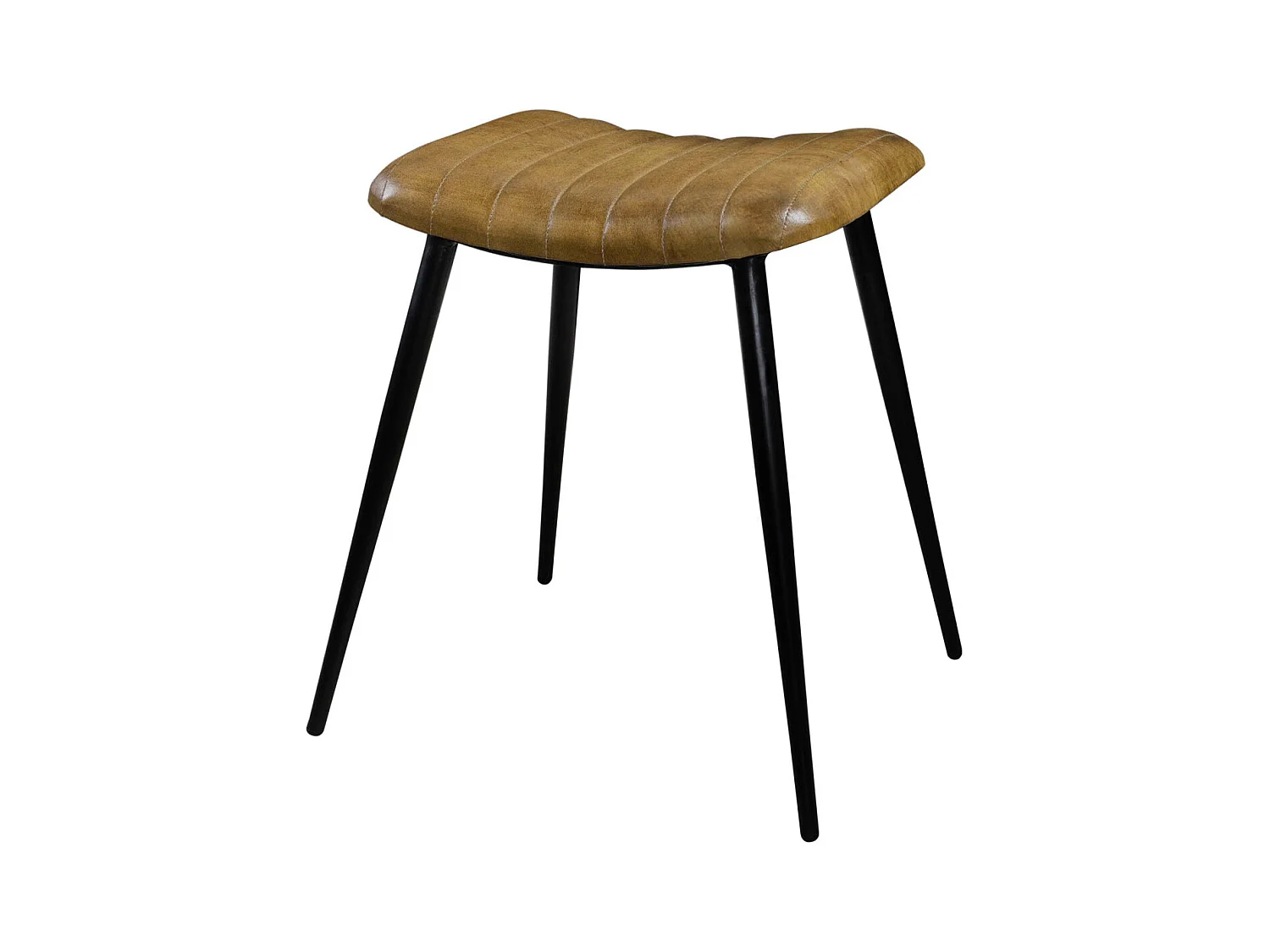 Taburete de piel de camello acolchada - Bidar