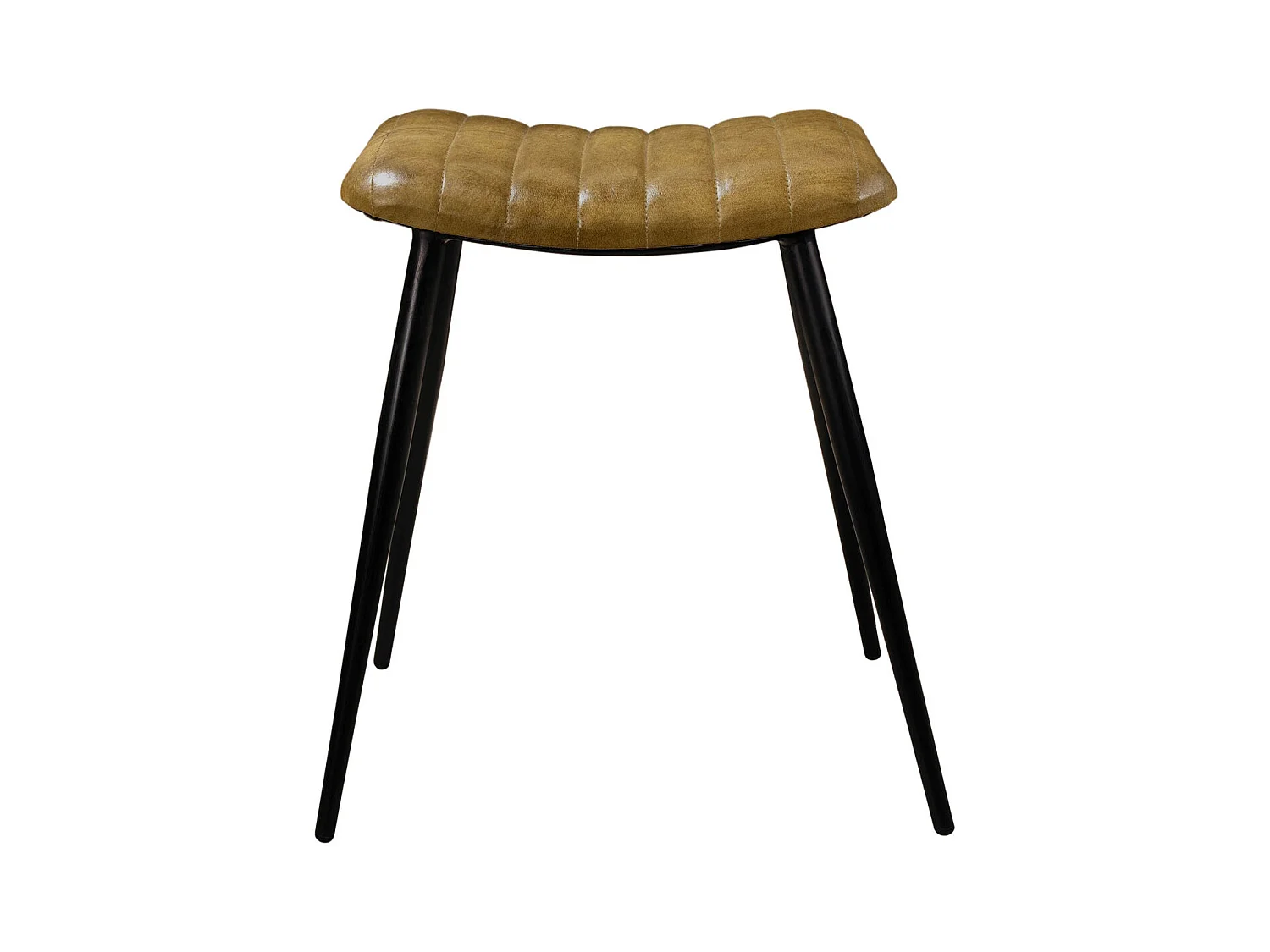 Taburete de piel de camello acolchada - Bidar