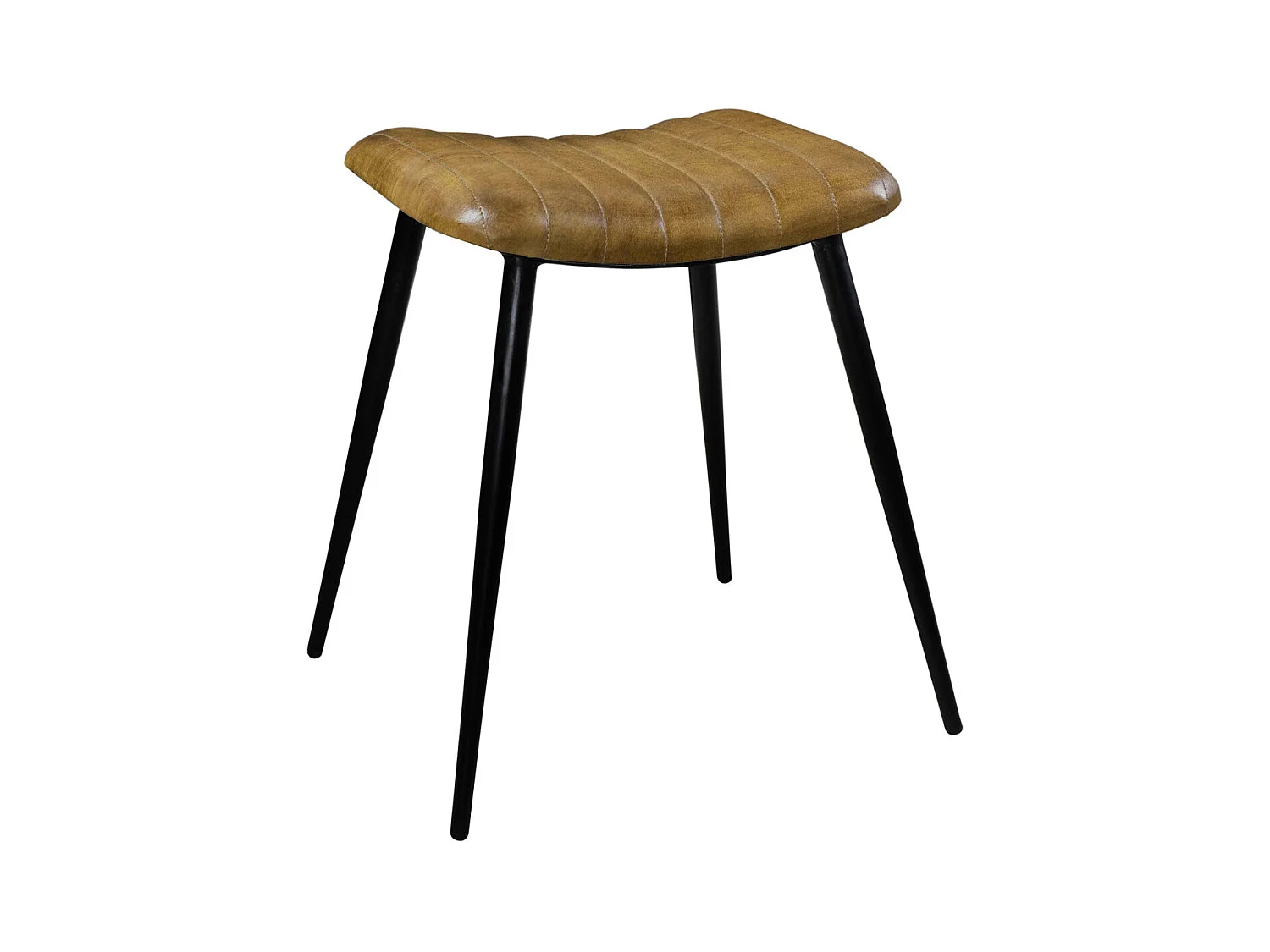 Taburete de piel de camello acolchada - Bidar