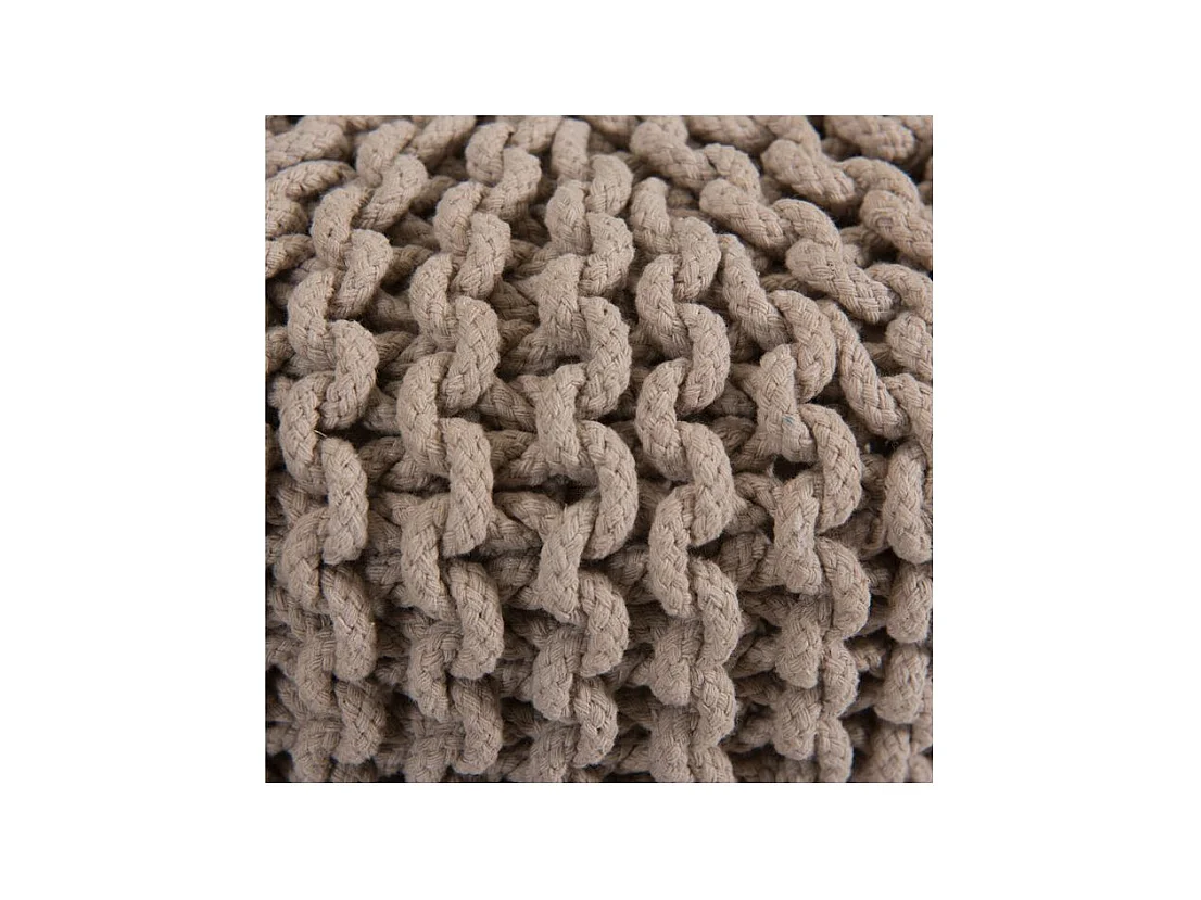 Piccolo sgabello in cotone tortora - Lisa