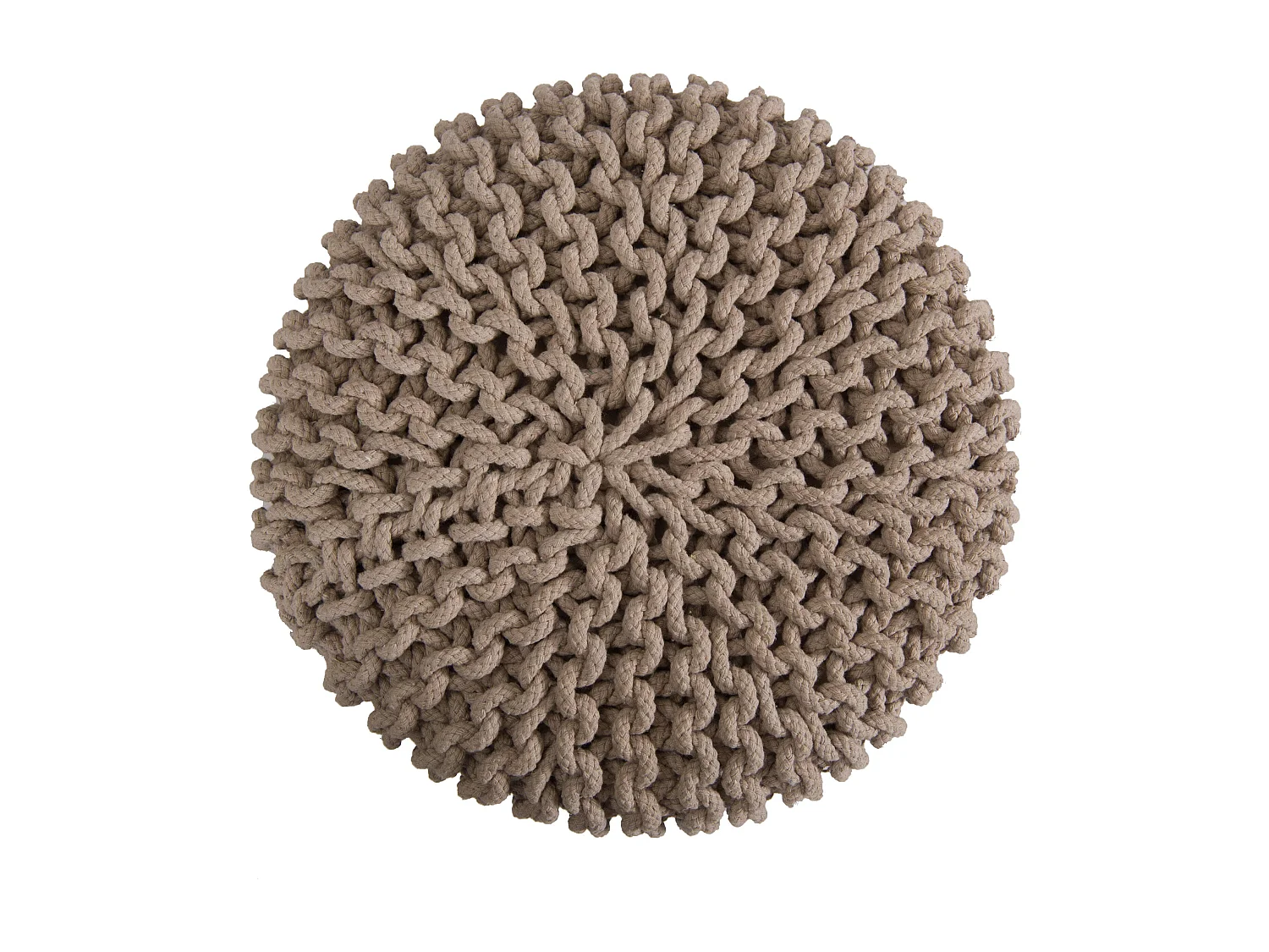 Taburete de punto de algodón color topo - Lisa