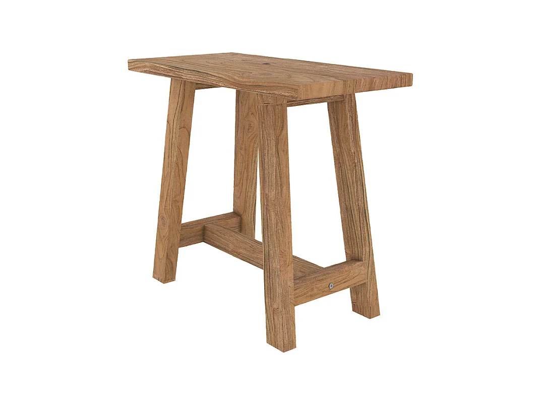 Sgabello in legno di teak riciclato - Dao