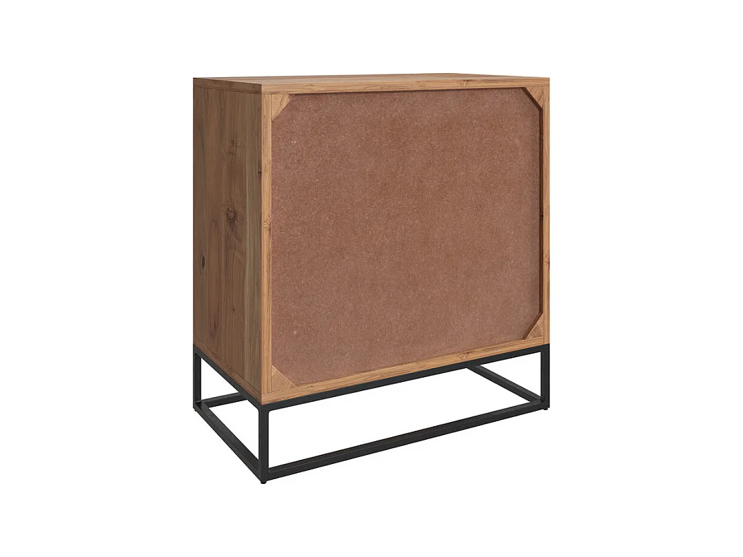 Cómoda de madera de acacia y metal, 3 cajones - Alabama