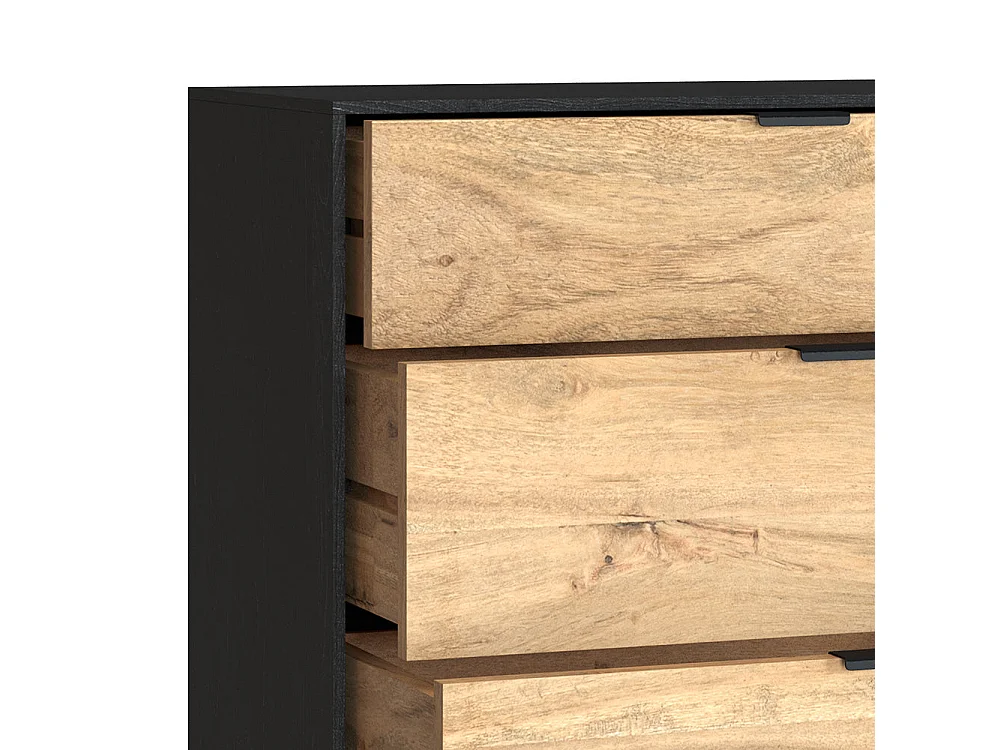 Cassettiera a 4 cassetti in legno d'acacia con gambe in metallo - Jakson