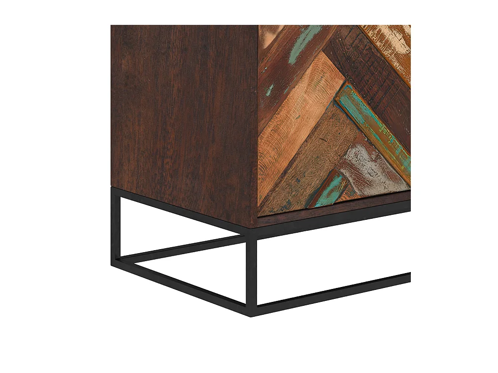 Commode 2 portes en bois d'acacia et bois recyclé - Krabi