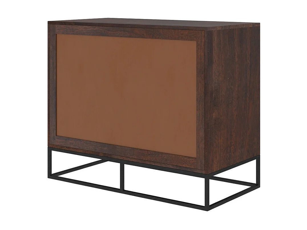 Cassettiera a 2 ante in legno di acacia e legno riciclato - Krabi