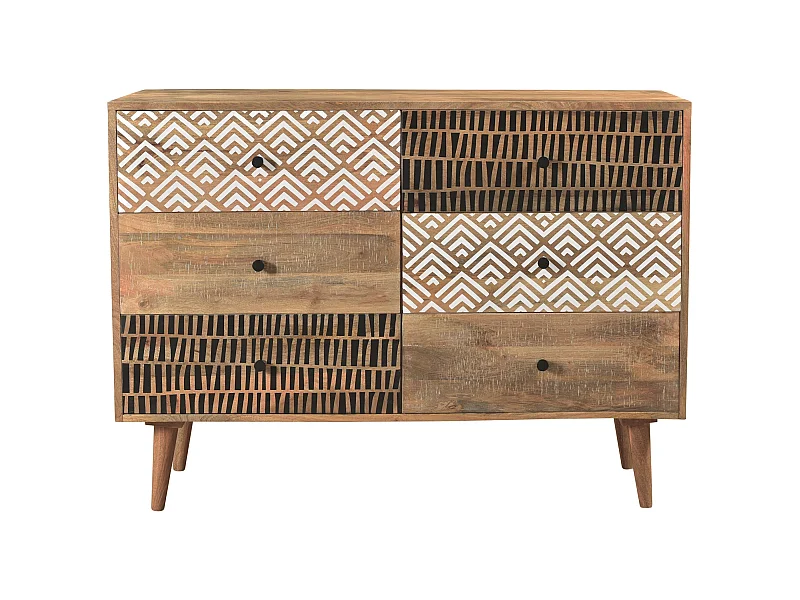 Cómoda de madera con 6 cajones - Tali