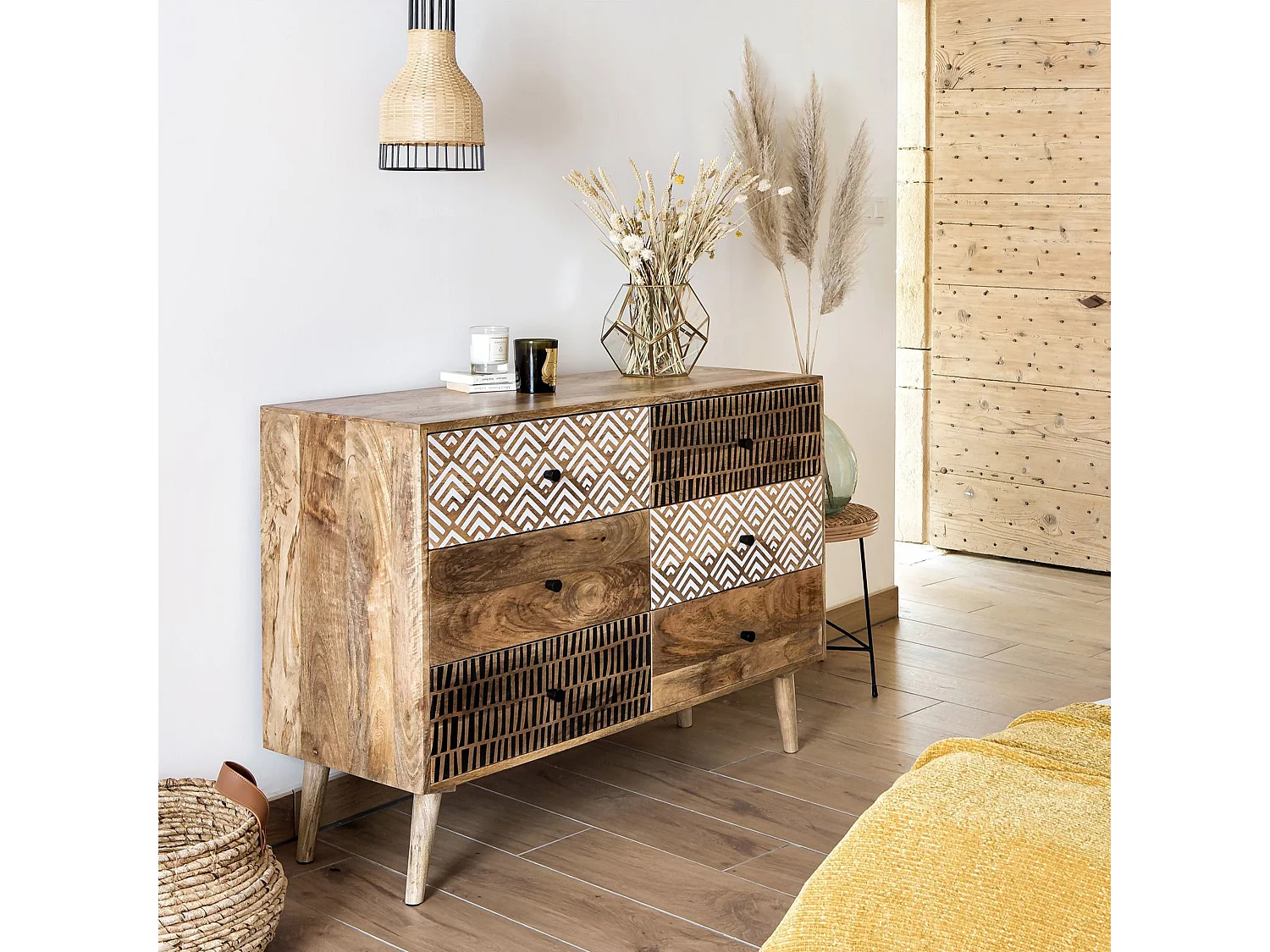 Cassettiera in legno con 6 cassetti - Tali