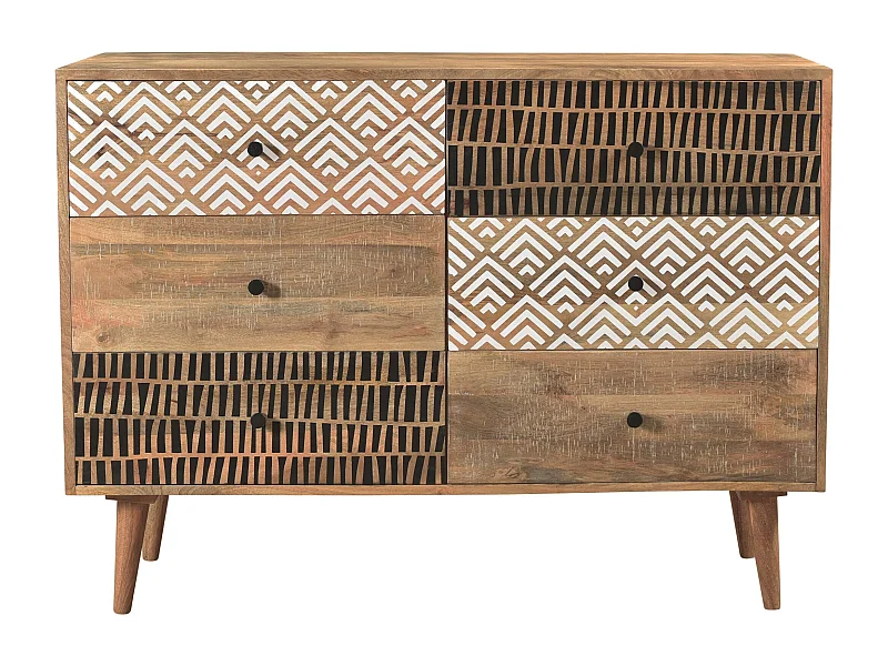 Cassettiera in legno con 6 cassetti - Tali