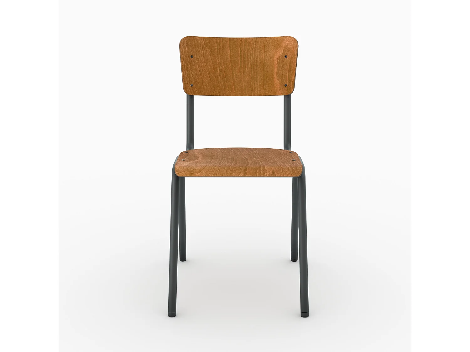 Set di 2 sedie scolastiche impilabili in legno scuro - Clem