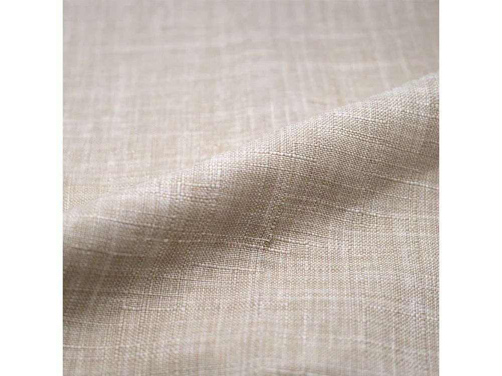 Lot de 2 chaises en tissu beige et bois clair - Lana