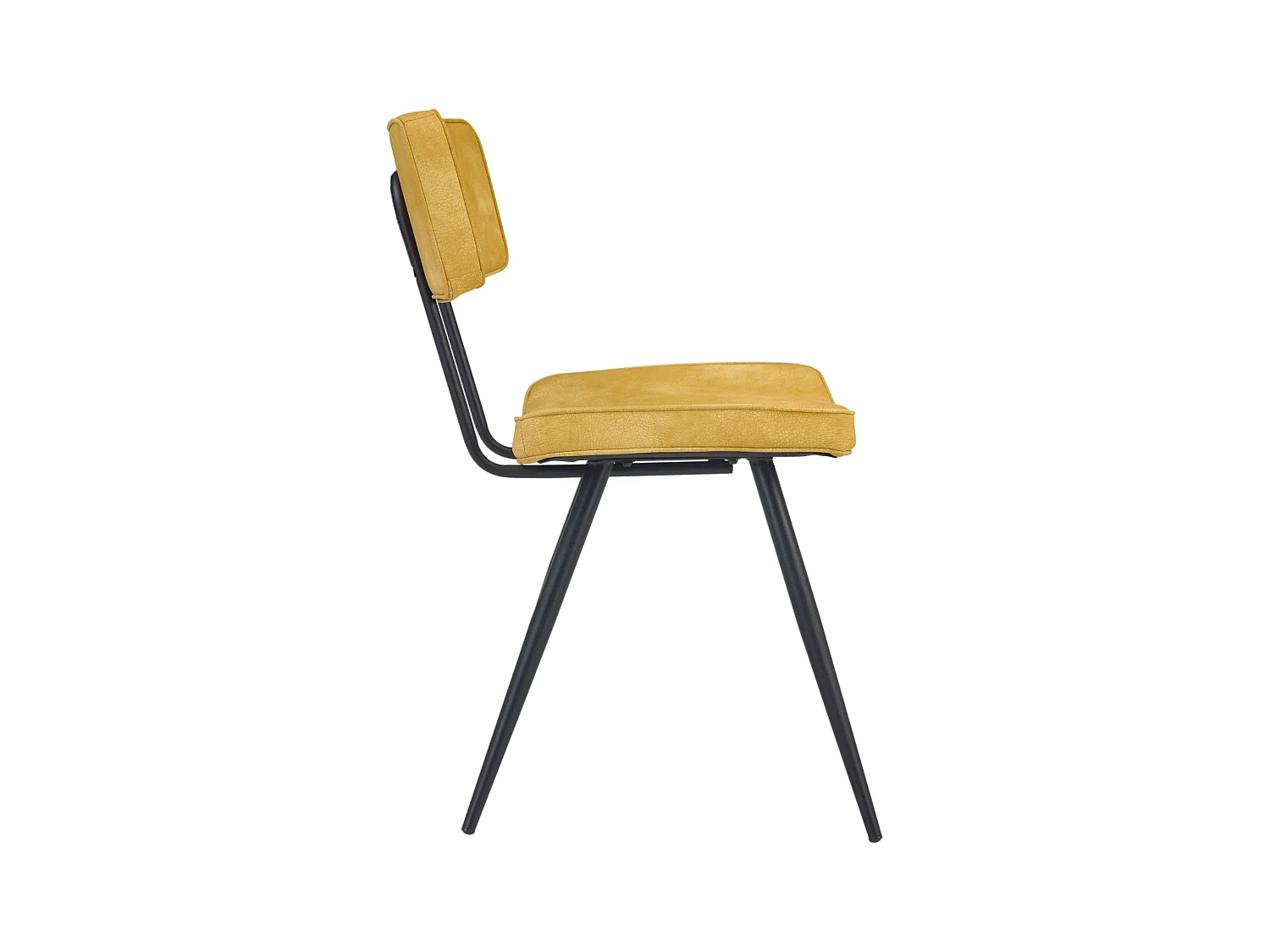 Set di 2 sedie in pelle sintetica, giallo - Texas