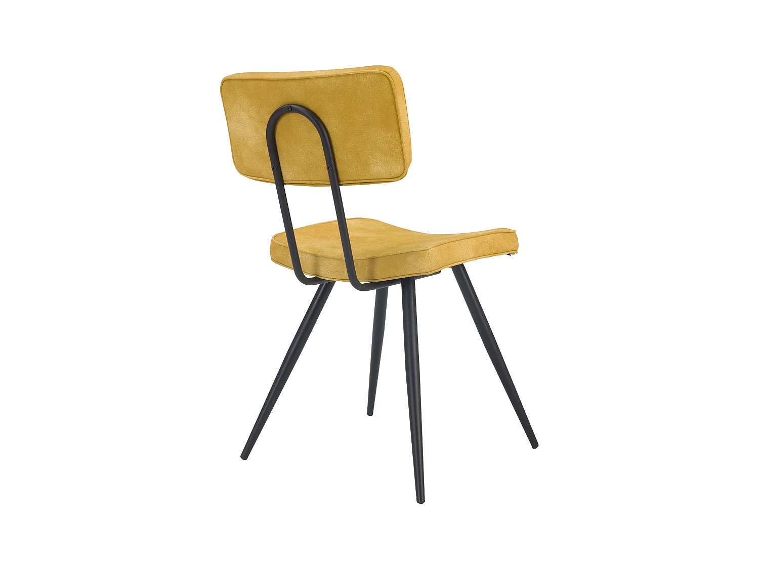 Set di 2 sedie in pelle sintetica, giallo - Texas