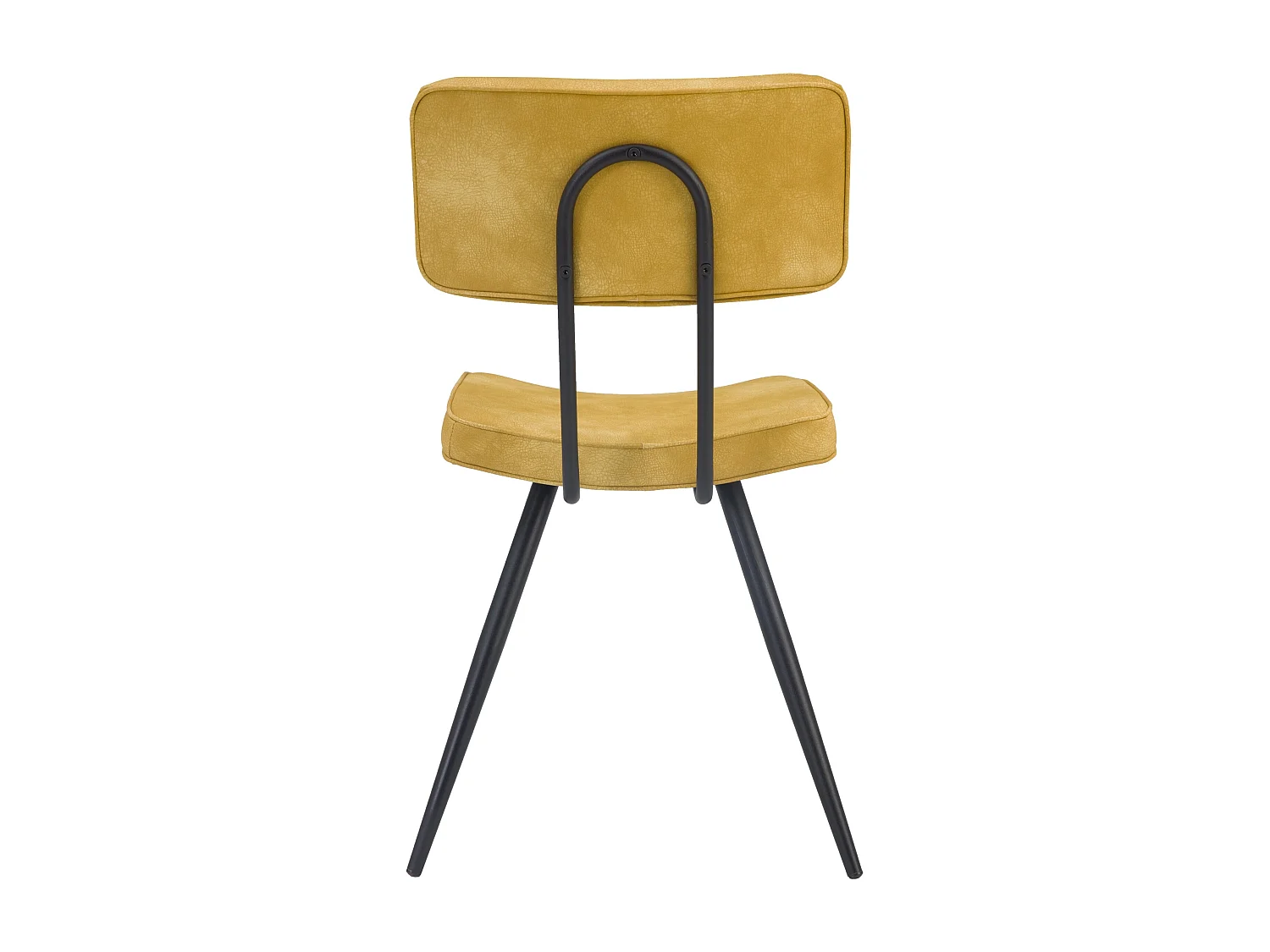 Lot de 2 chaises en cuir synthétique jaune - Texas