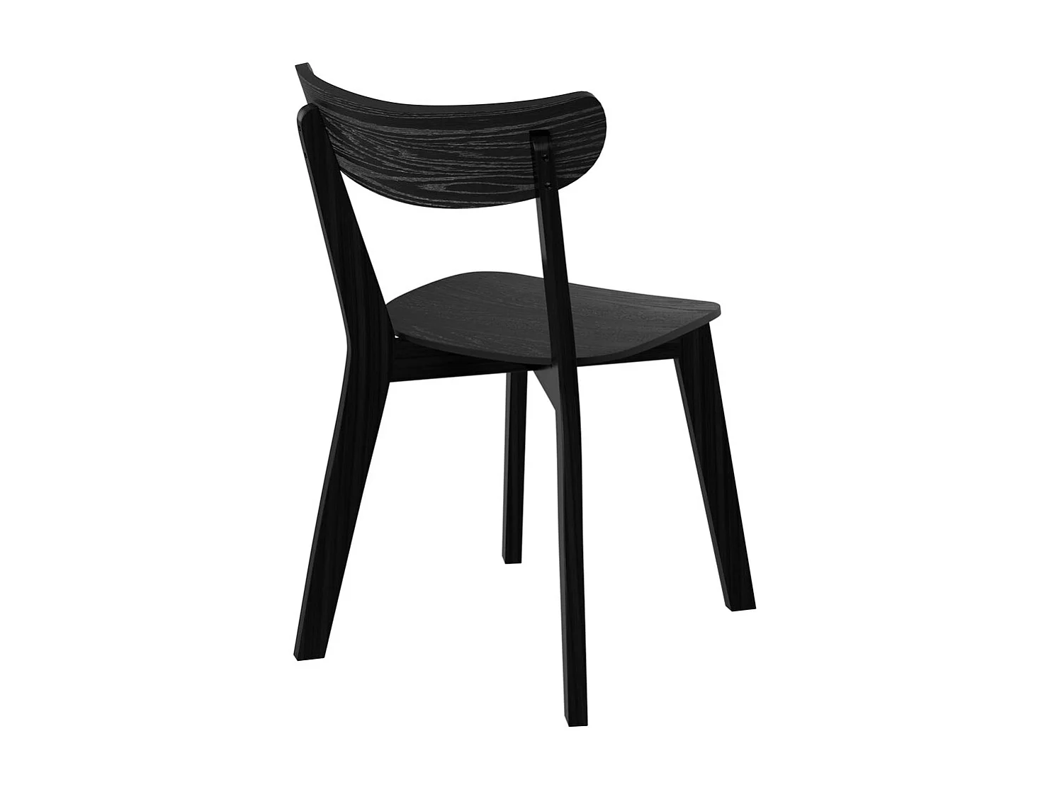 Lot de 2 chaises en bois noir - Tabata