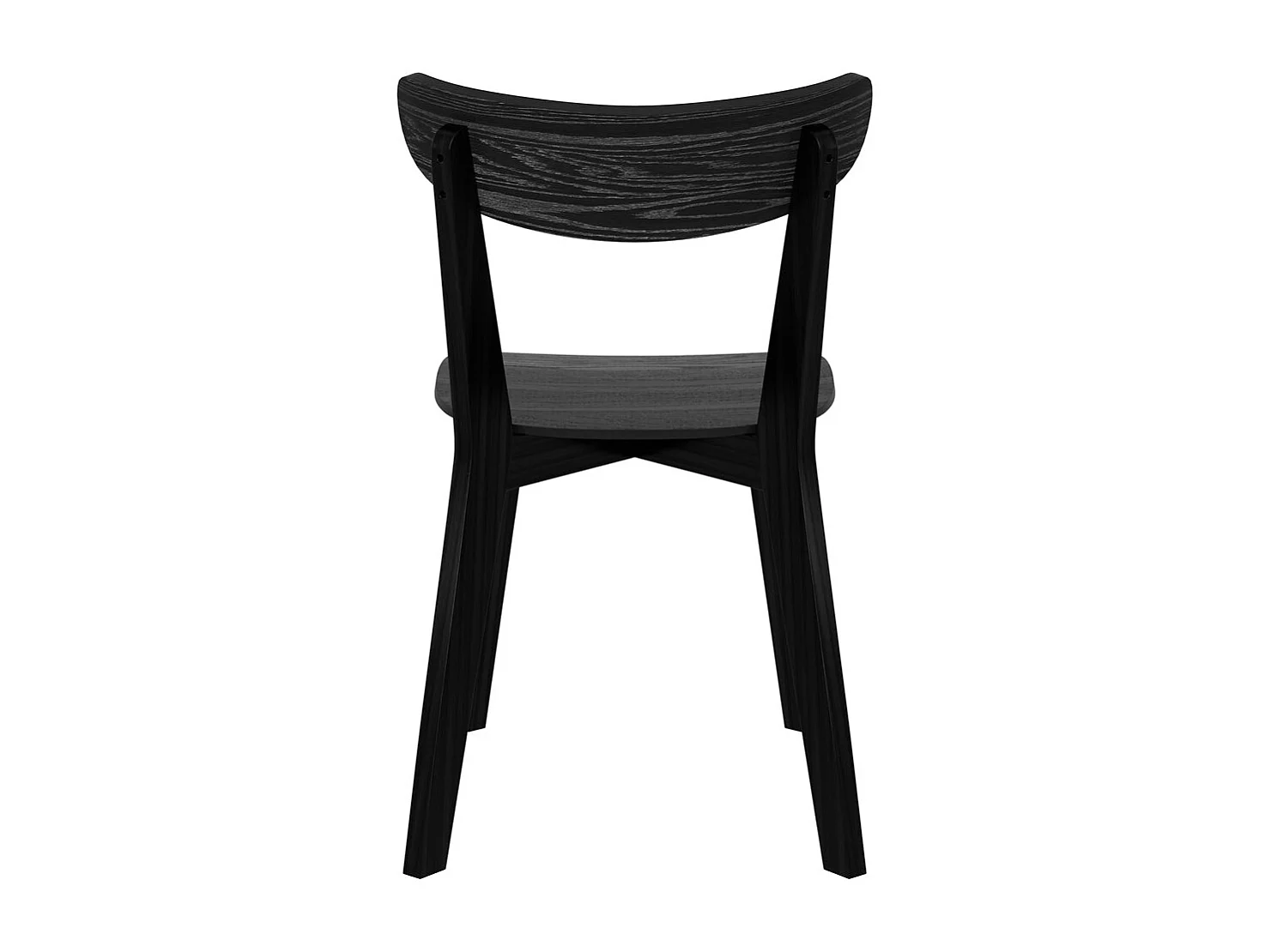 Lot de 2 chaises en bois noir - Tabata