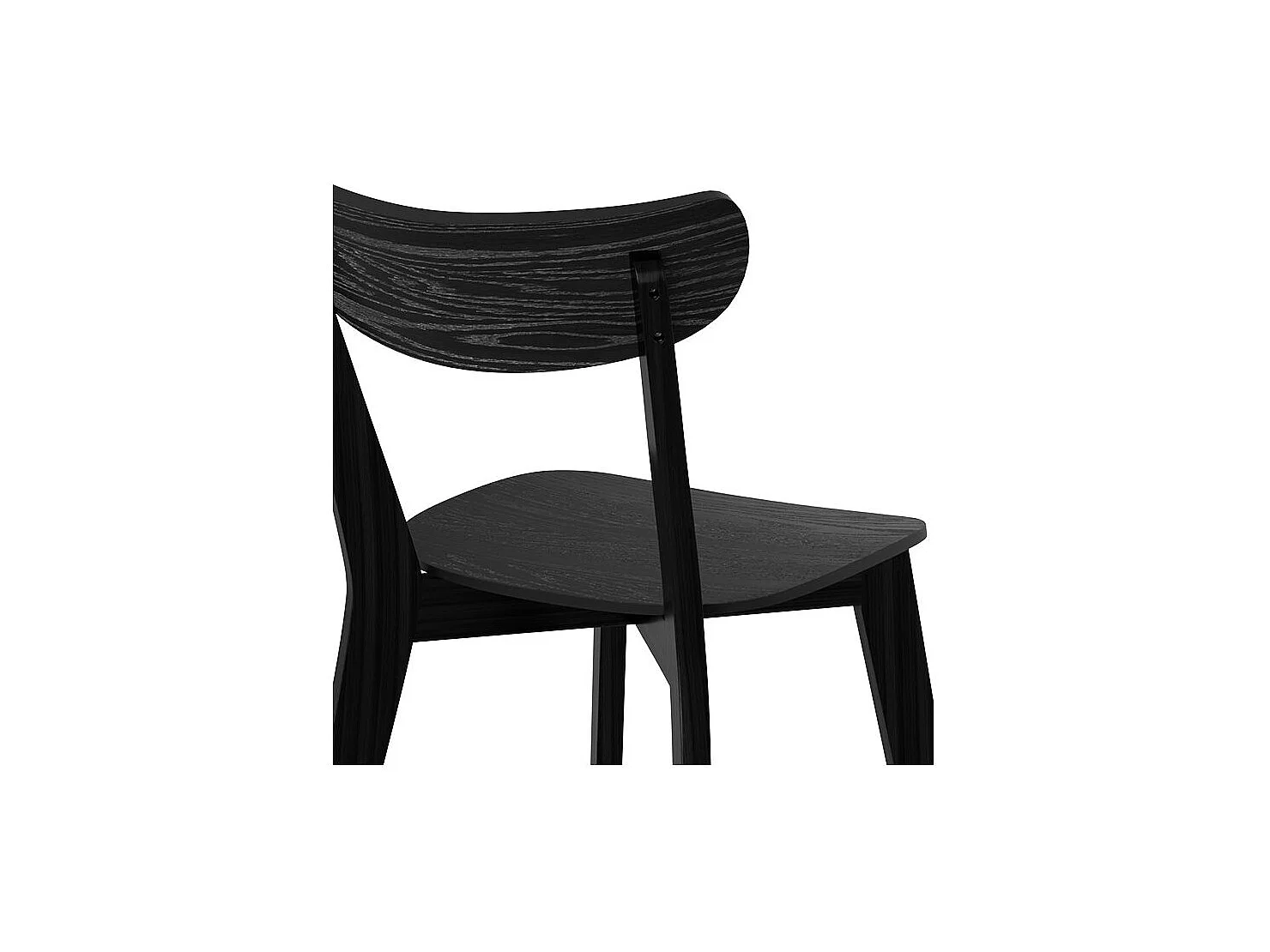 Lot de 2 chaises en bois noir - Tabata