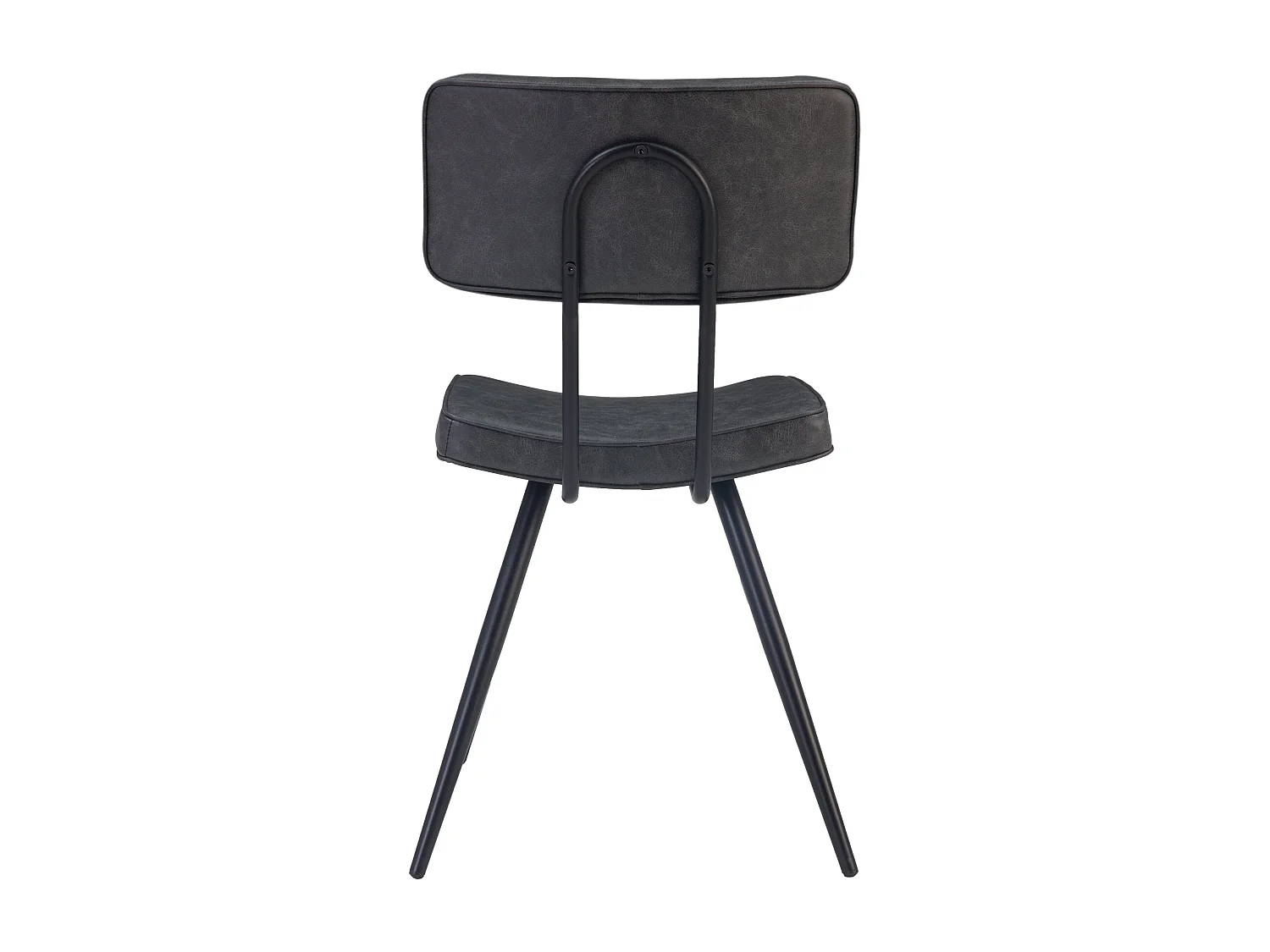 Set de 2 sillas de cuero sintético gris/negro - Texas