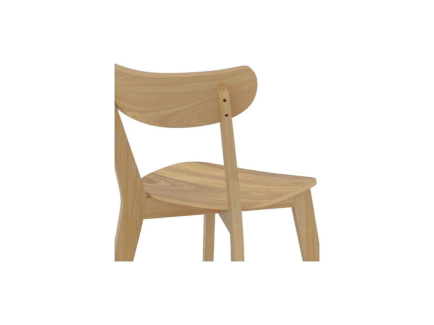 Lot de 2 chaises en bois clair - Tabata