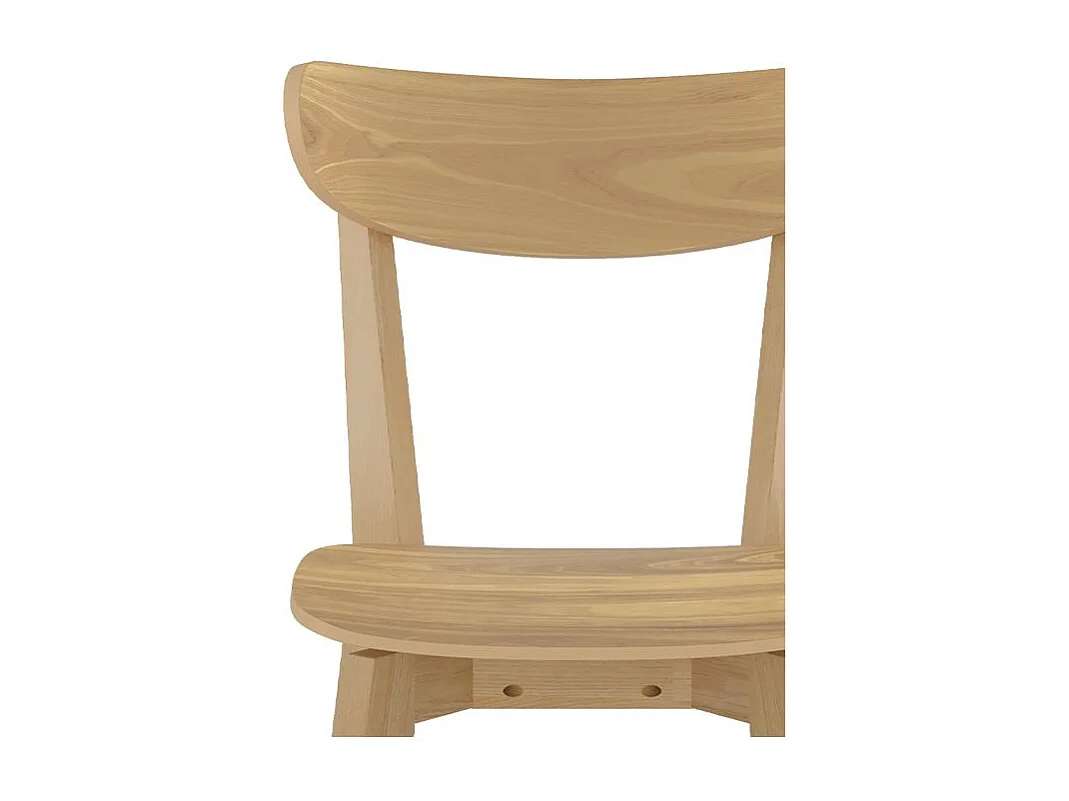 Lot de 2 chaises en bois clair - Tabata