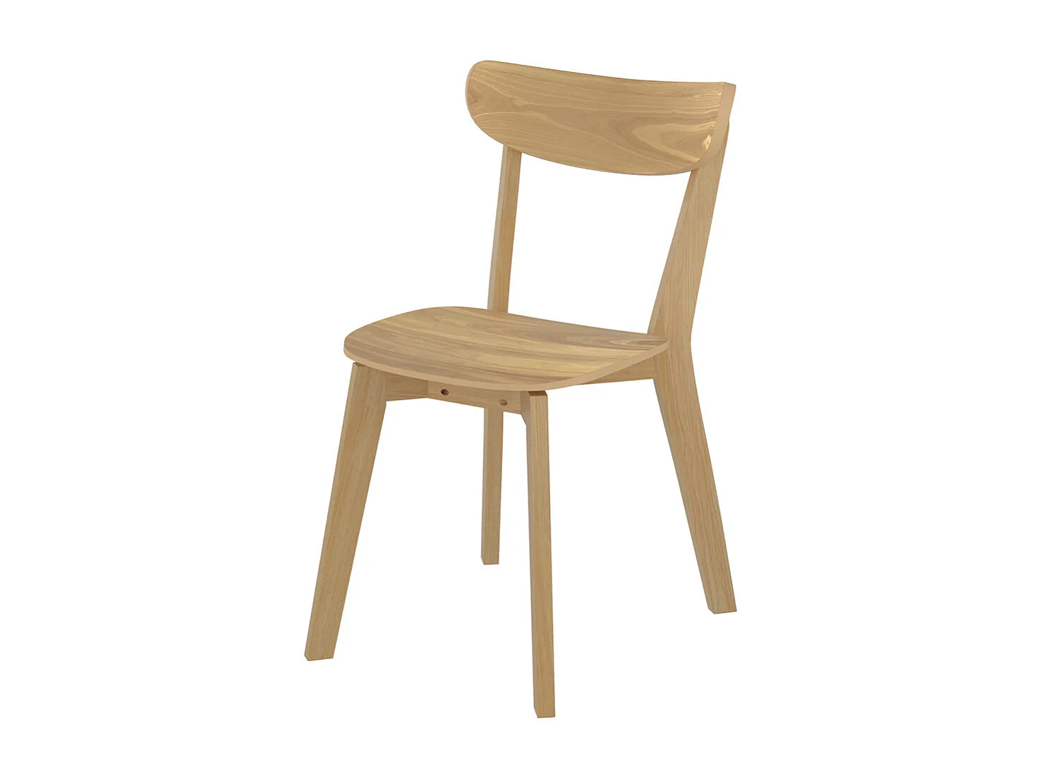 Lot de 2 chaises en bois clair - Tabata