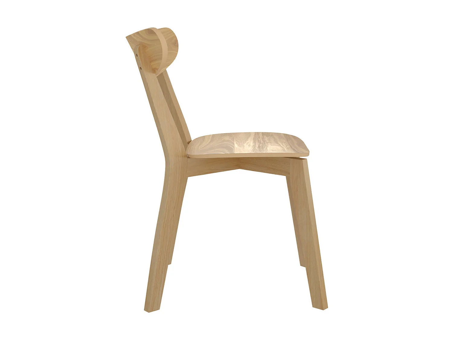 Lot de 2 chaises en bois clair - Tabata