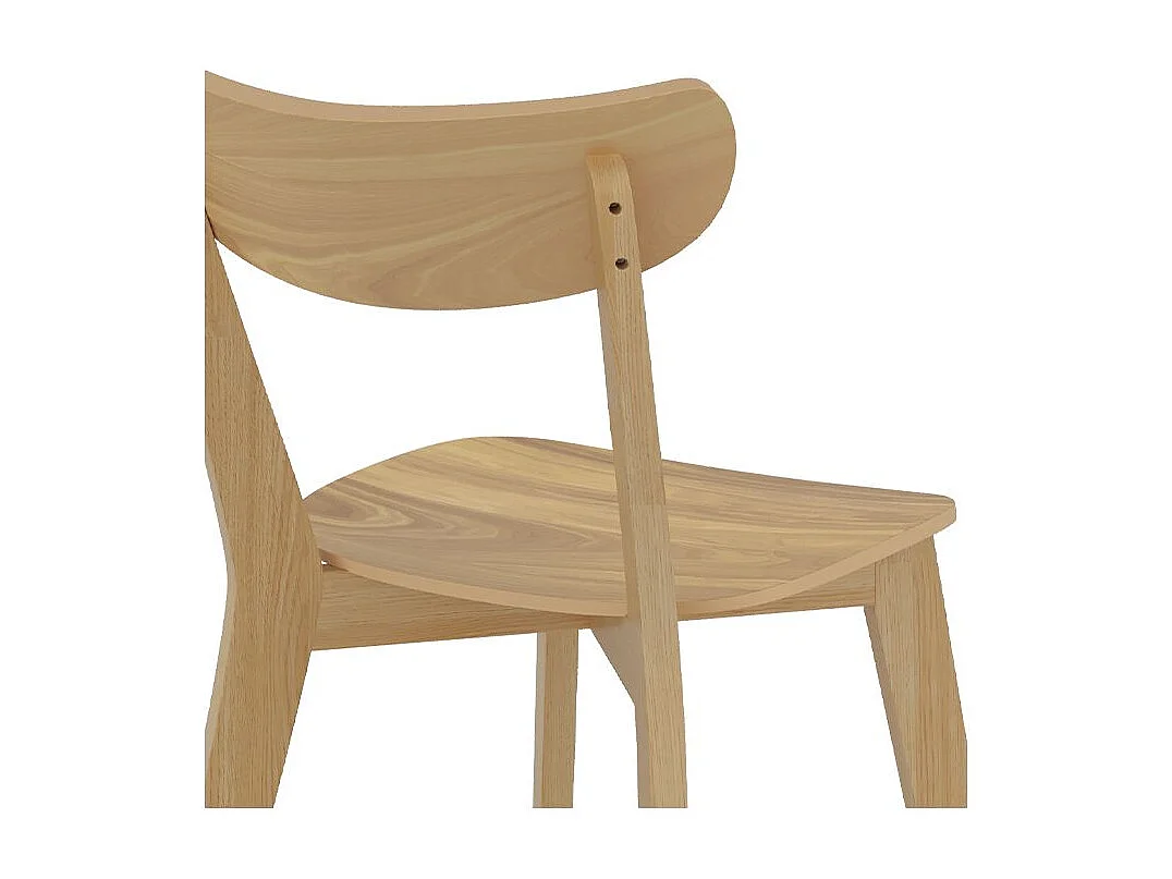Lot de 2 chaises en bois clair - Tabata