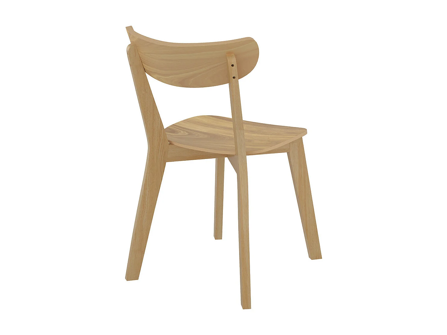 Lot de 2 chaises en bois clair - Tabata
