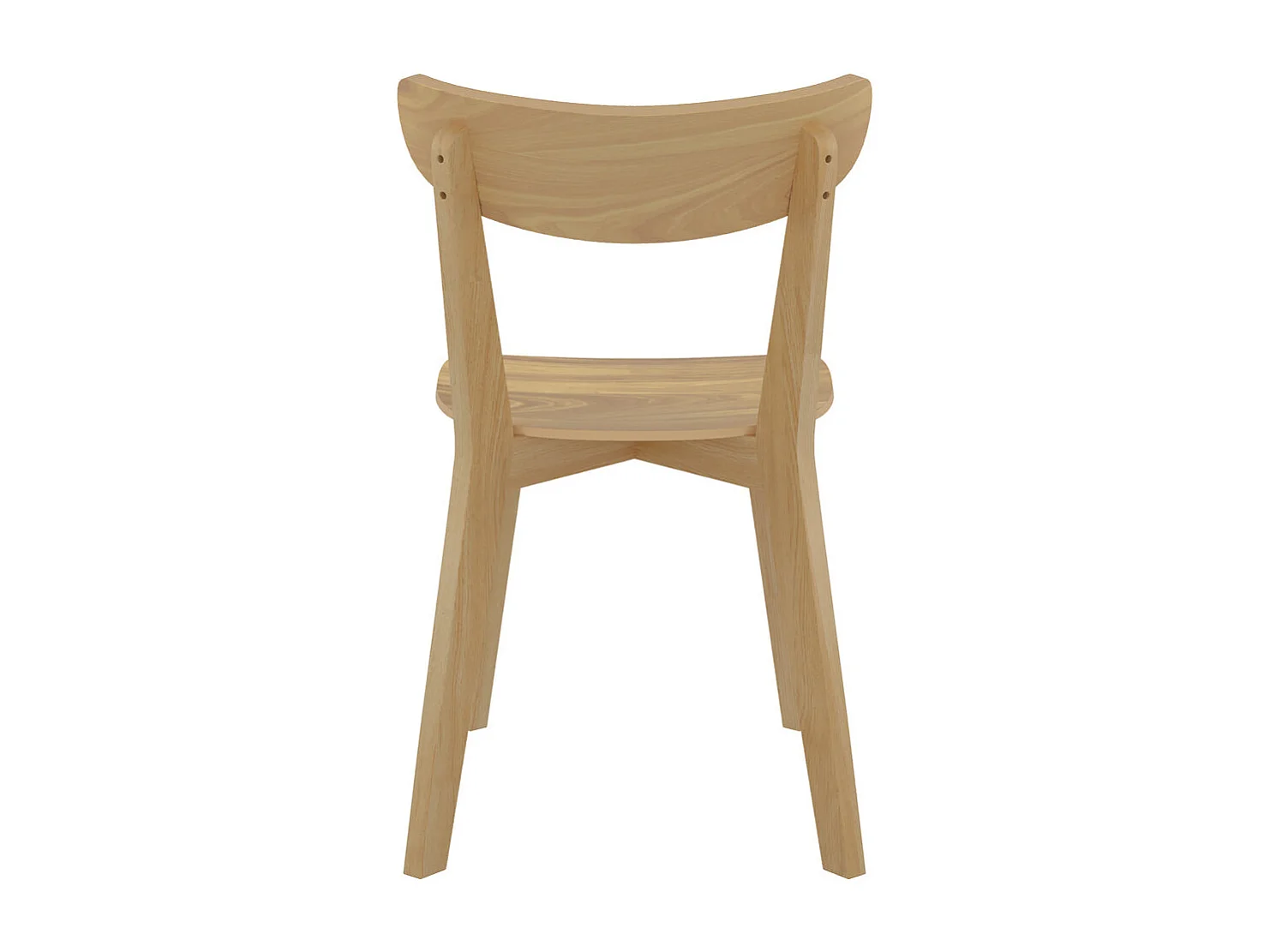 Lot de 2 chaises en bois clair - Tabata