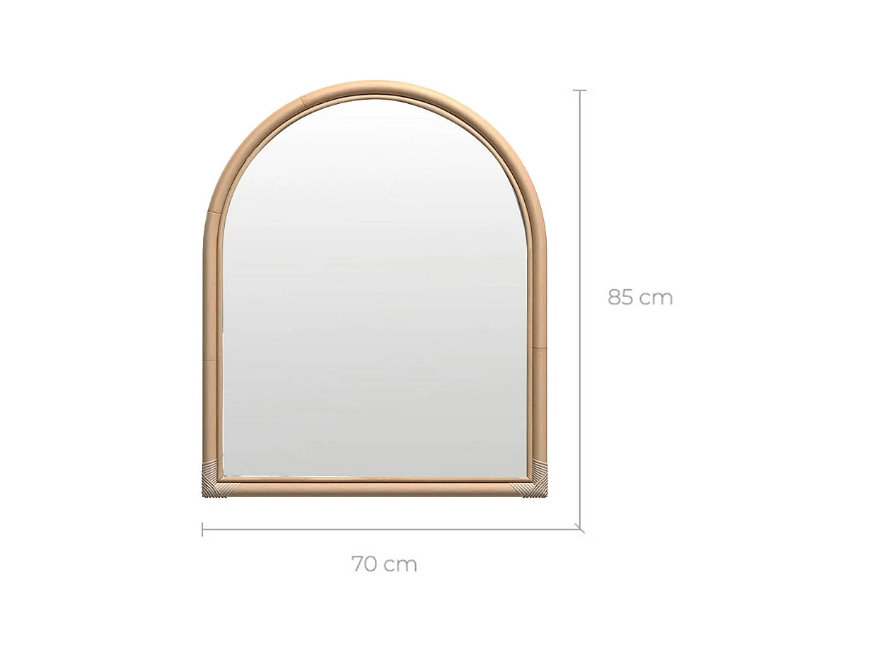 Miroir en rotin naturel - Indra