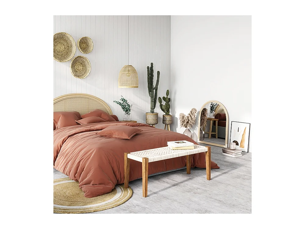 Miroir en rotin naturel - Indra