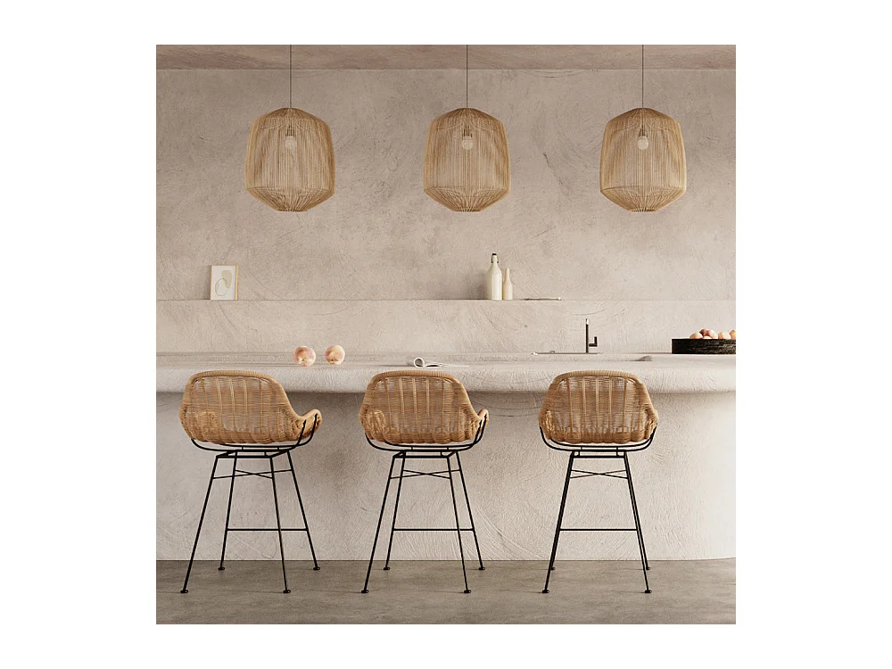 Paralume naturale per sospensione in rattan D40 cm - Hajar