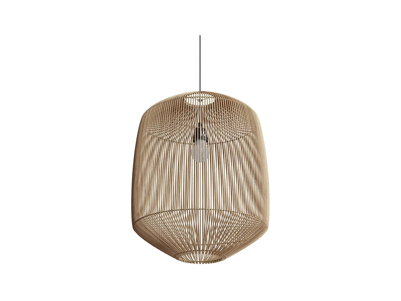 Paralume naturale per sospensione in rattan D40 cm - Hajar