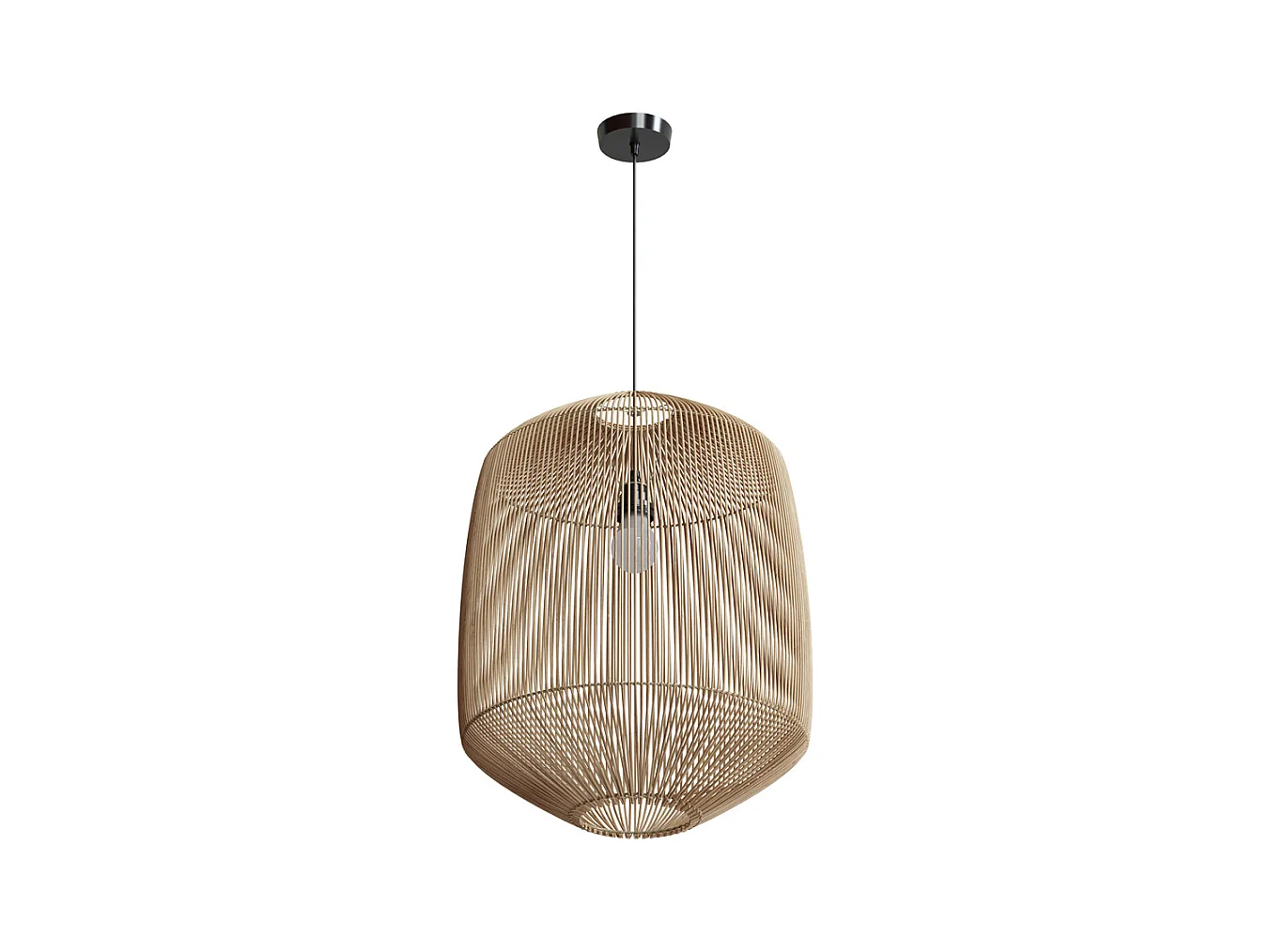 Abat-jour naturel pour suspension en rotin D40 cm - Hajar