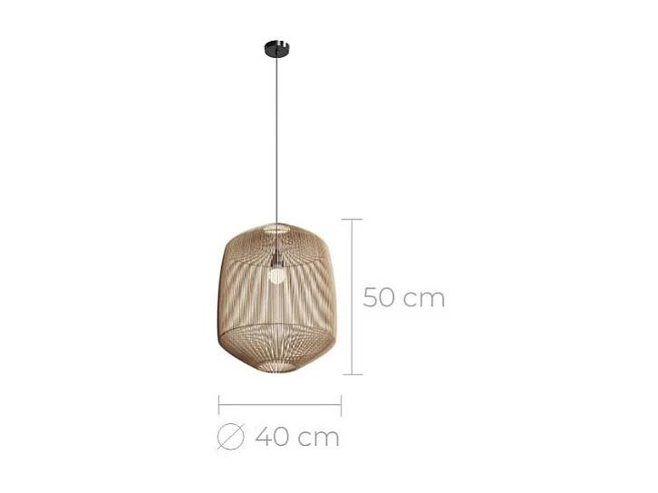 Paralume naturale per sospensione in rattan D40 cm - Hajar