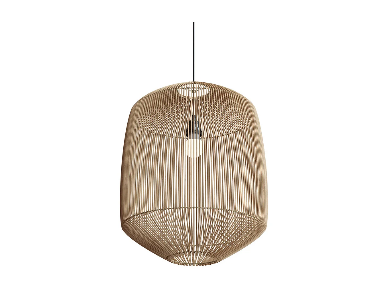 Paralume naturale per sospensione in rattan D40 cm - Hajar