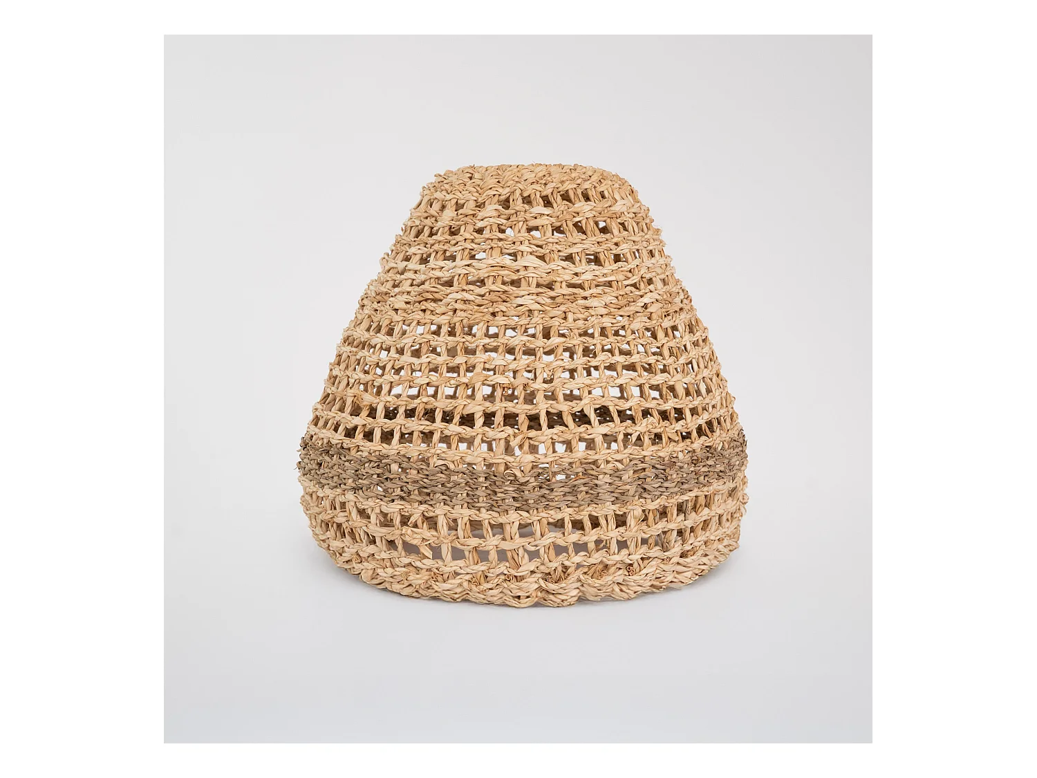 Abat-jour en feuille de palmier et posidonie ∅ 28cm - Biga