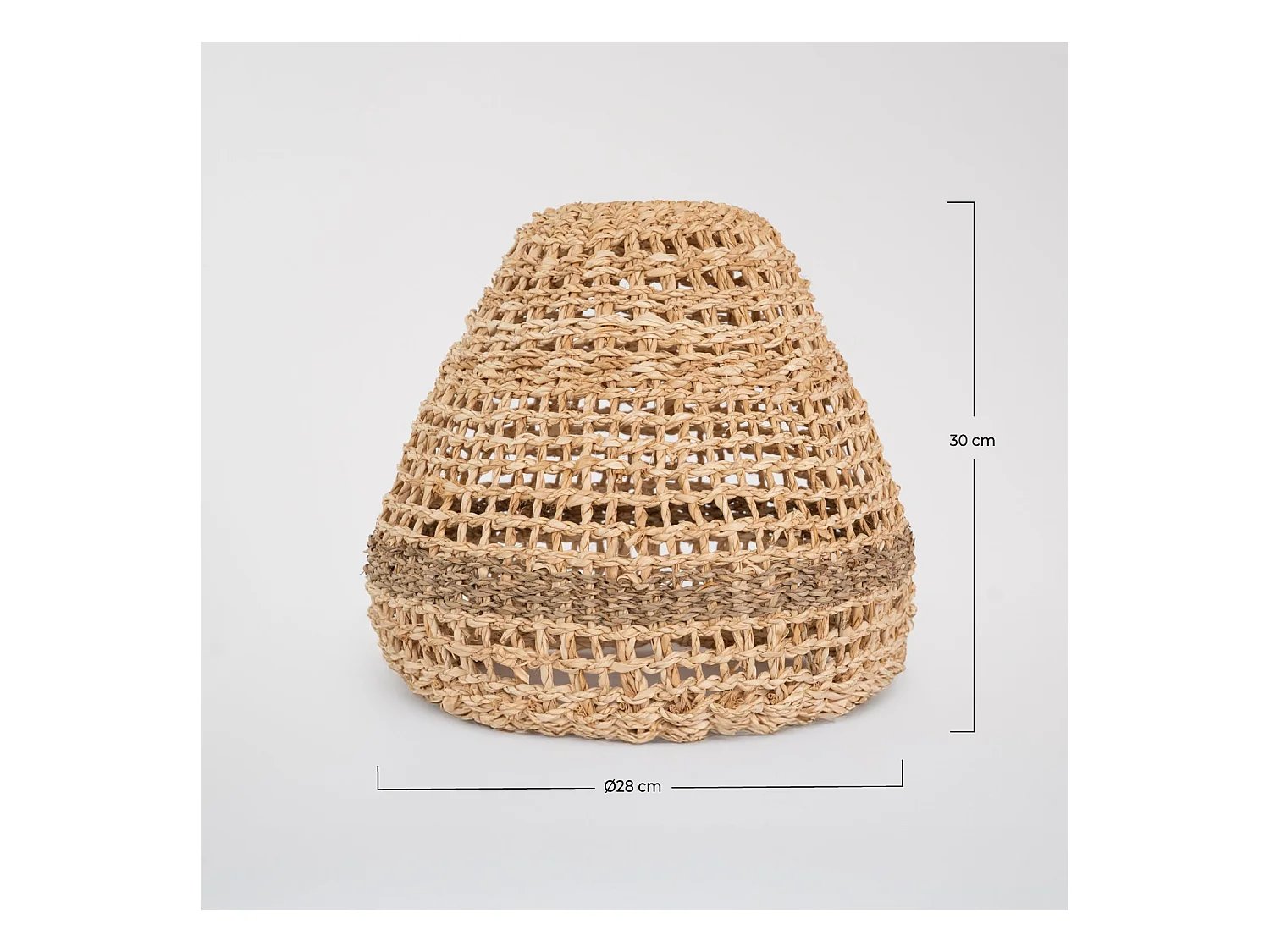 Abat-jour en feuille de palmier et posidonie ∅ 28cm - Biga