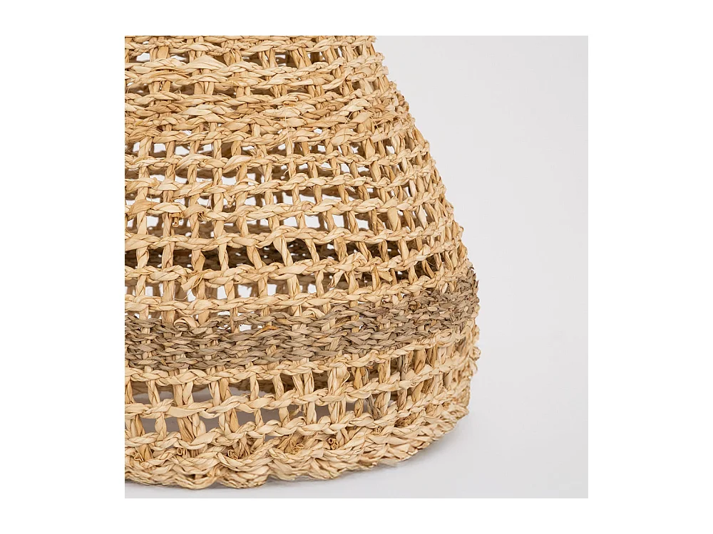 Abat-jour en feuille de palmier et posidonie ∅ 28cm - Biga