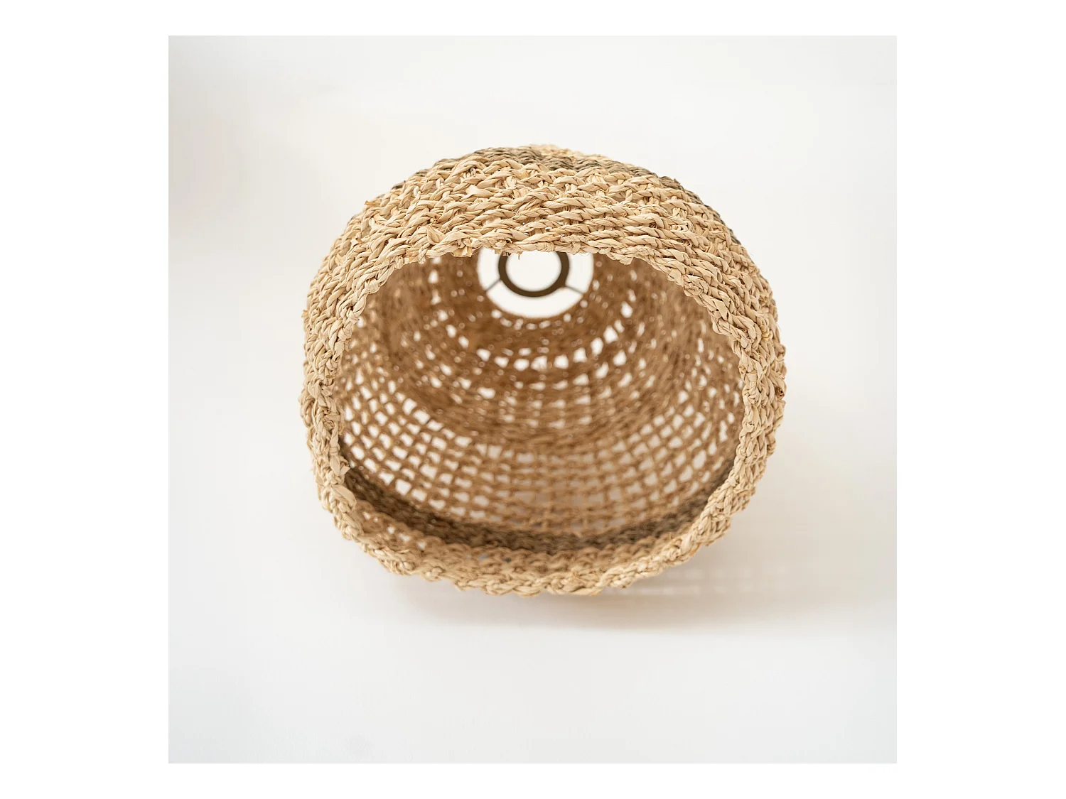 Abat-jour en feuille de palmier et posidonie ∅ 28cm - Biga