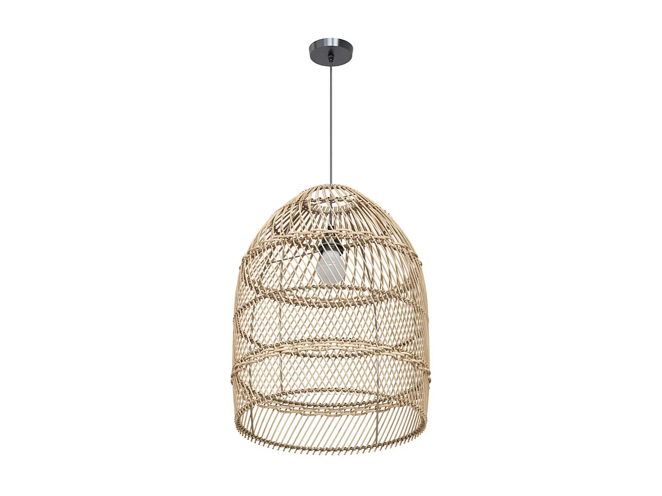 Paralume naturale per sospensione in rattan D36 cm - Huda