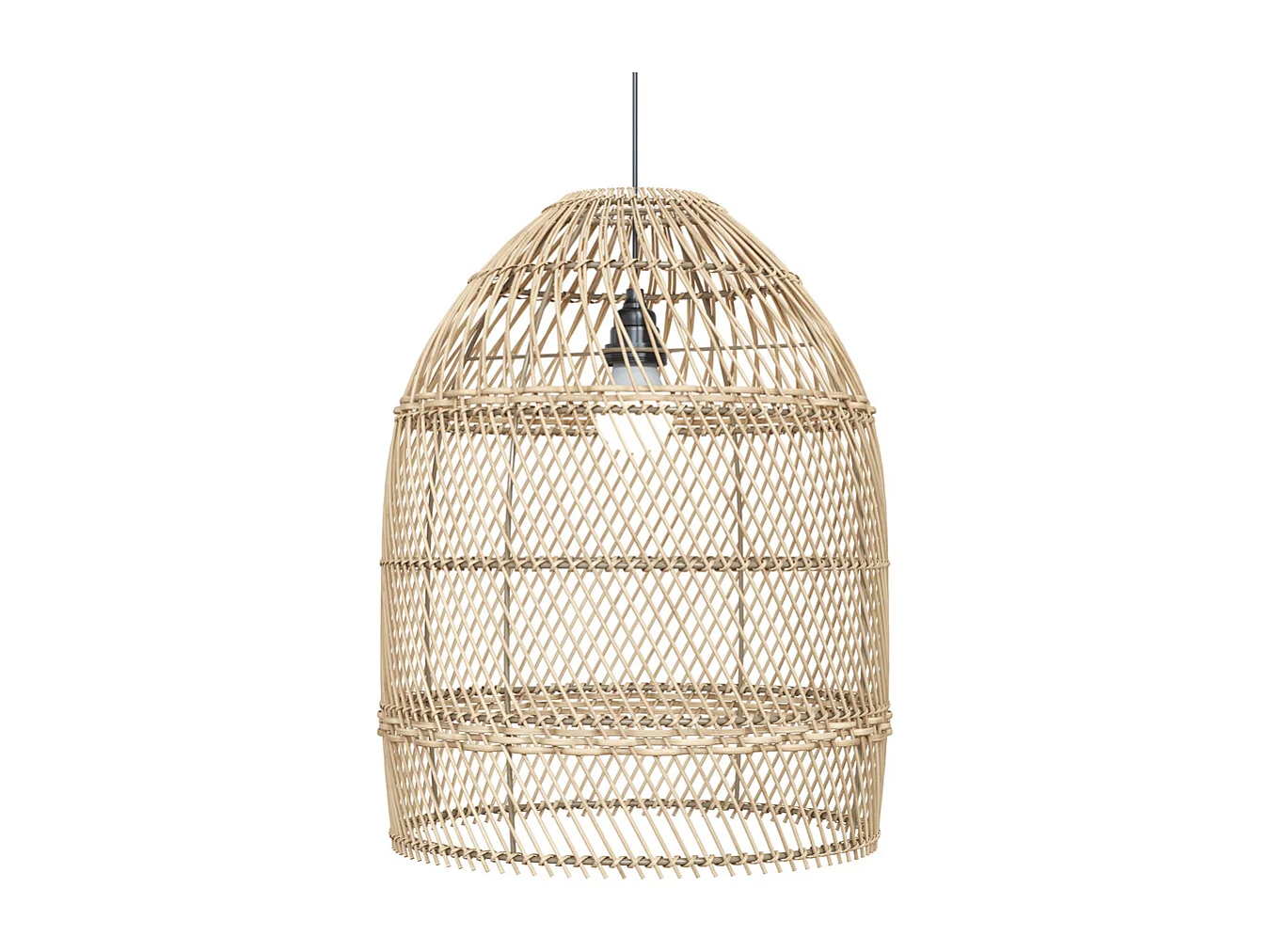 Paralume naturale per sospensione in rattan D36 cm - Huda