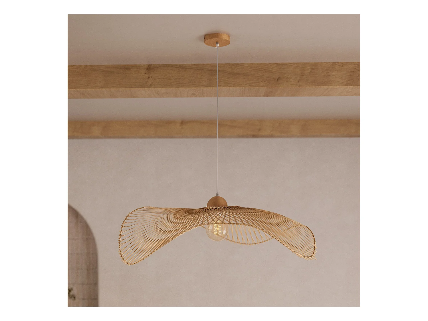 Lampada a sospensione D75 cm in bambù - Jipi